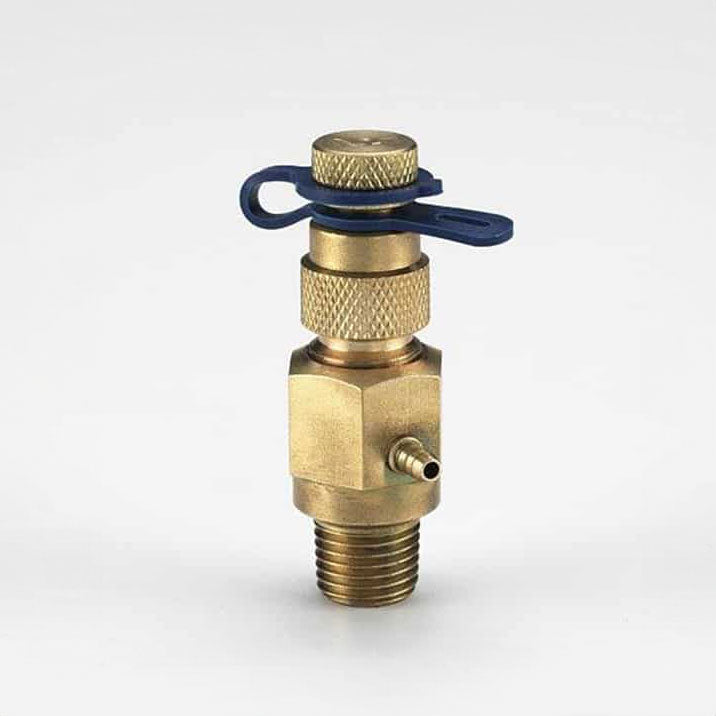 PTV Combination Pressure/Temperature test port and manual air vent with brass body